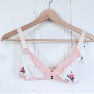 Damsel Linen Floral Bralette